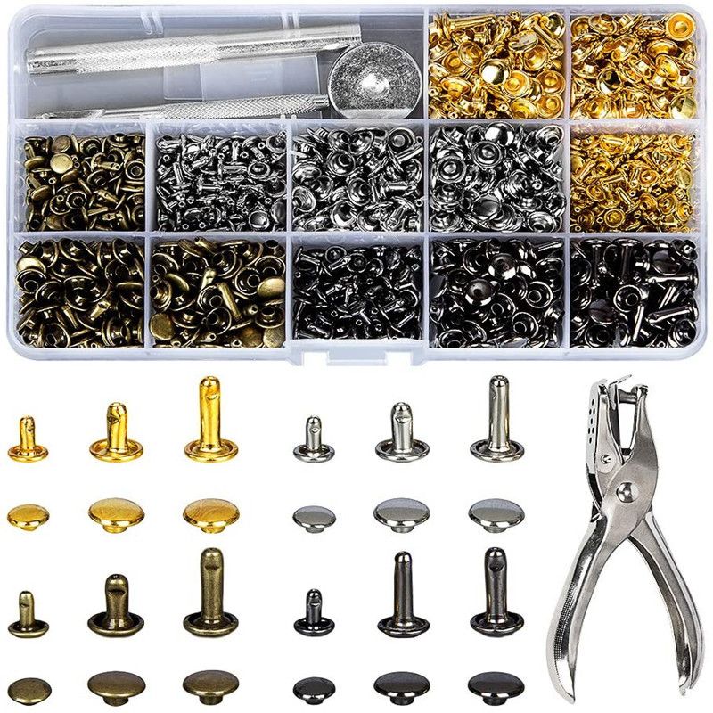 Rivet Setter Tool - 금속 이중 캡 리벳 스터드 라운드