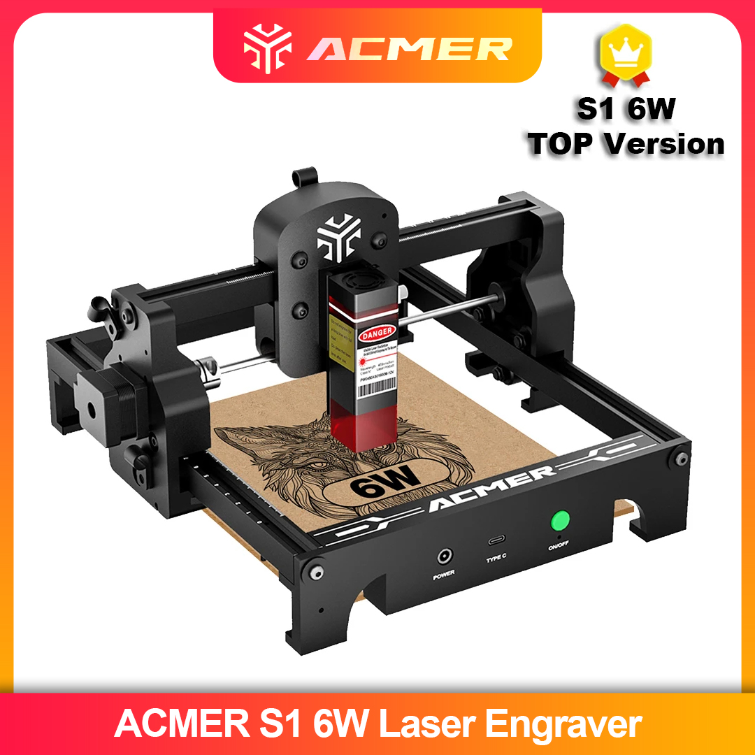 Leatherwork Machine - ACMER S1 2.5/3.5/6W 레이저 조각기 기계