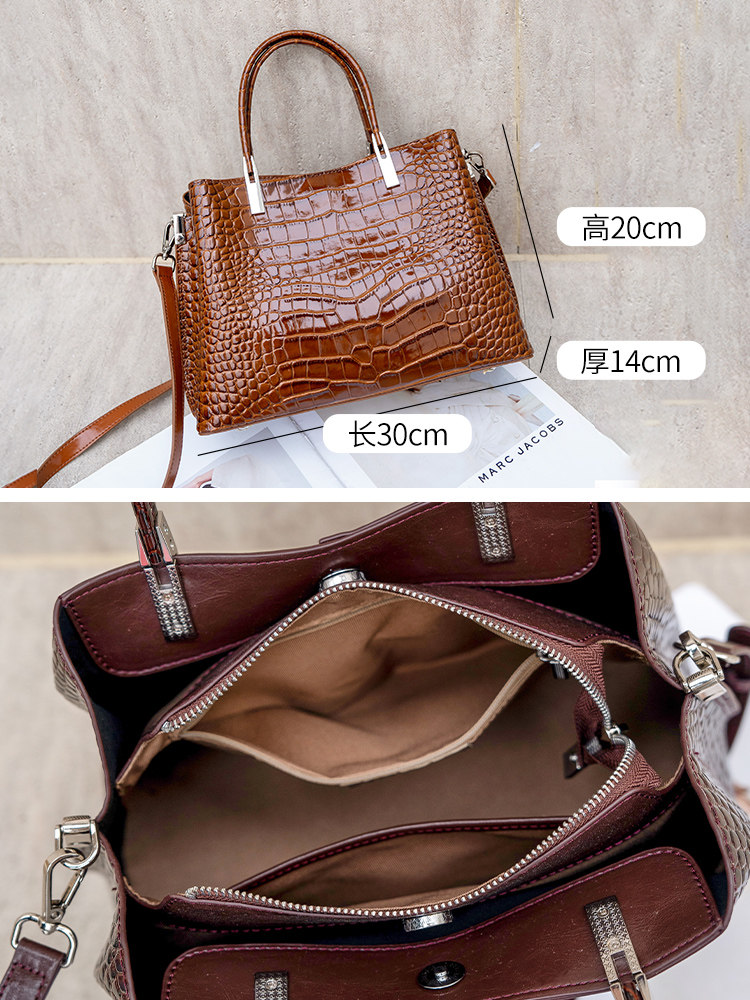 아이드라니 여성용 악어 무늬 토트백, 천연 소가죽 소재 - Leatherwork Designs 리뷰 및 가격