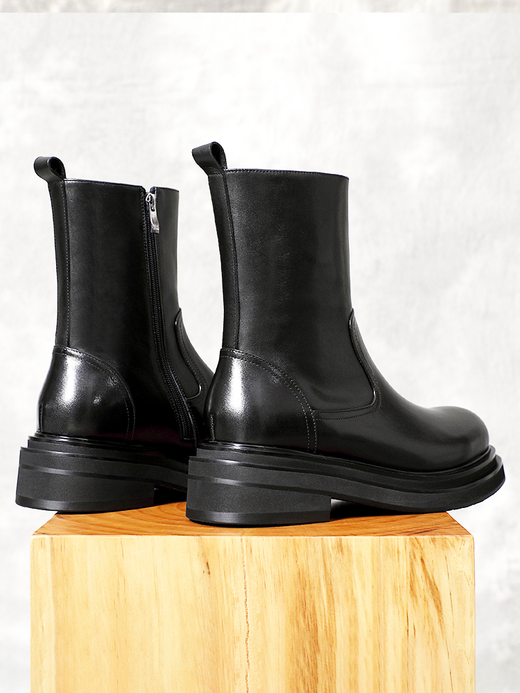 디자인 패션 라운드 토 소가죽 캐주얼 첼시 부츠 남성용 - Leatherwork Designs 리뷰 및 가격