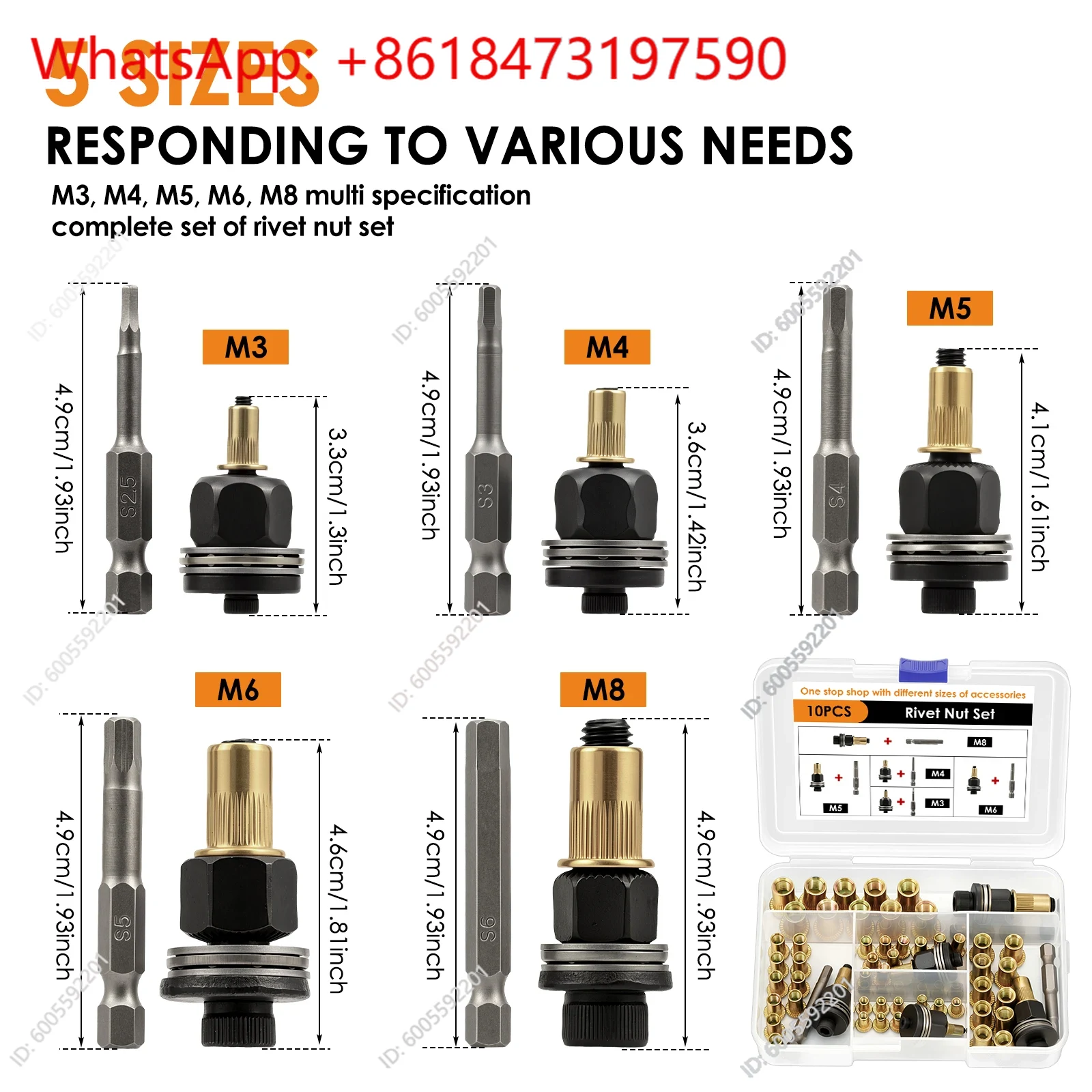 리벳 너트 공구 세트, M3, M4, M5, M6, M - Rivet Setter Tool 리뷰 및 가격