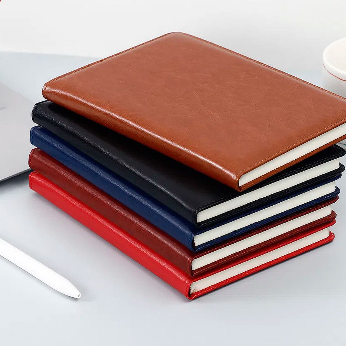 다채로운 해파리 무늬 PU 가죽 노트, 맞춤형 패턴 소 - Leather Work Diary Covers 리뷰 및 가격