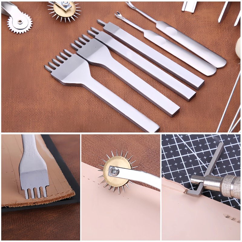 전문가용 수제 가죽 공예 도구 키트, 새들 그루버, 스 - Groover Stitching Tool 리뷰 및 가격